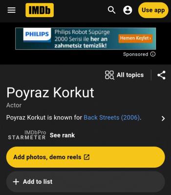 Ben sizin için IMDb oyuncu, sanatçı, yönetmen hesabı açabilirim.