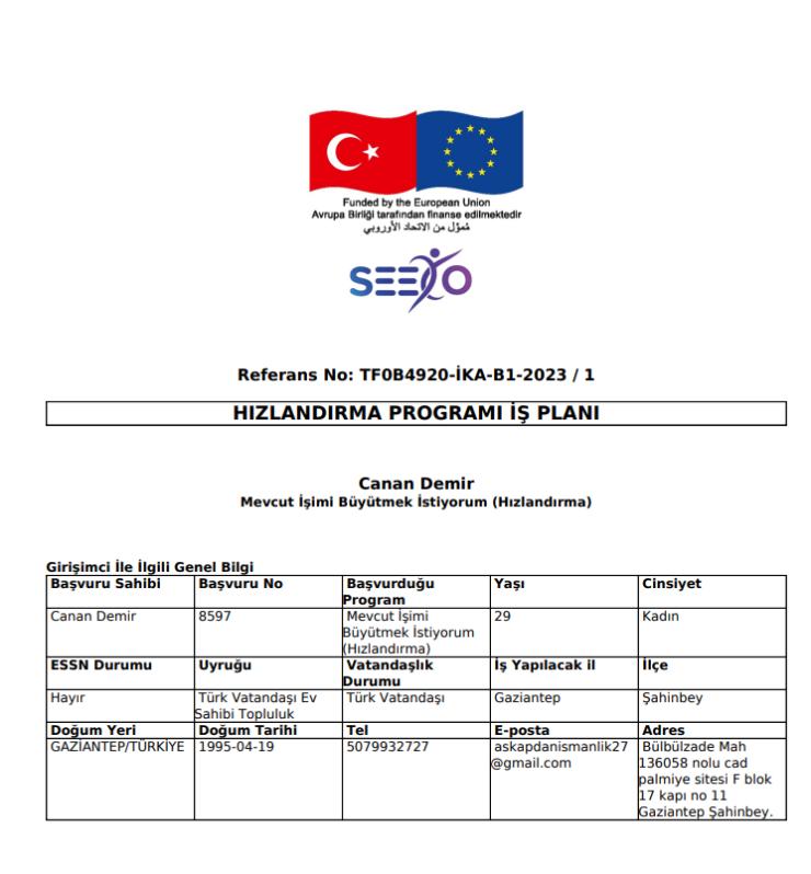 KOSGEB Başvurusu İçin İş Planı Hazırlama Hizmeti