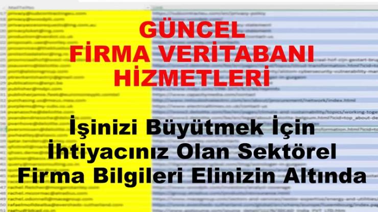 Sektörel Müşteri Listesi Veritabanı Hazırlama Hizmeti