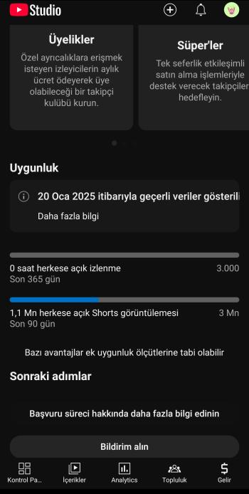 ⭐full aktif 25 k kanal günde 66 k izlenme